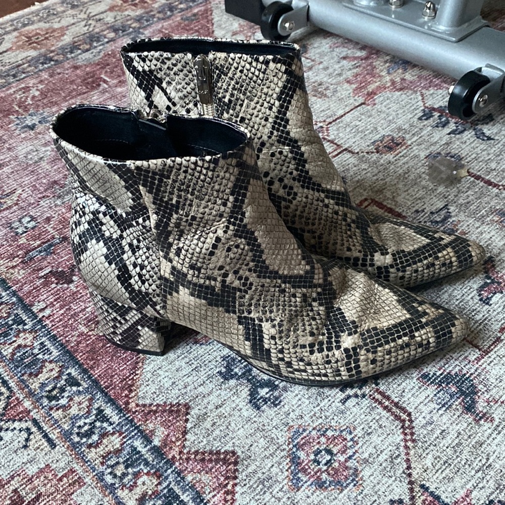 Marc Fisher Snakeskin Booties